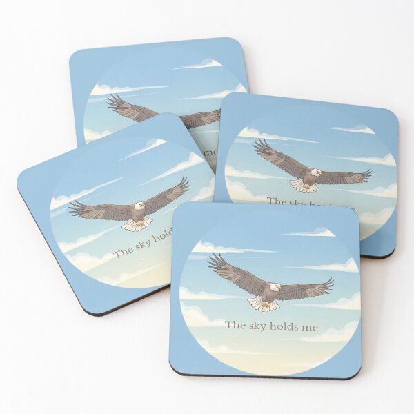 Item preview, Flying Eagle in the Sky – Inspirational Illustration “The Sky Holds Me” designed and sold by soletstudio.