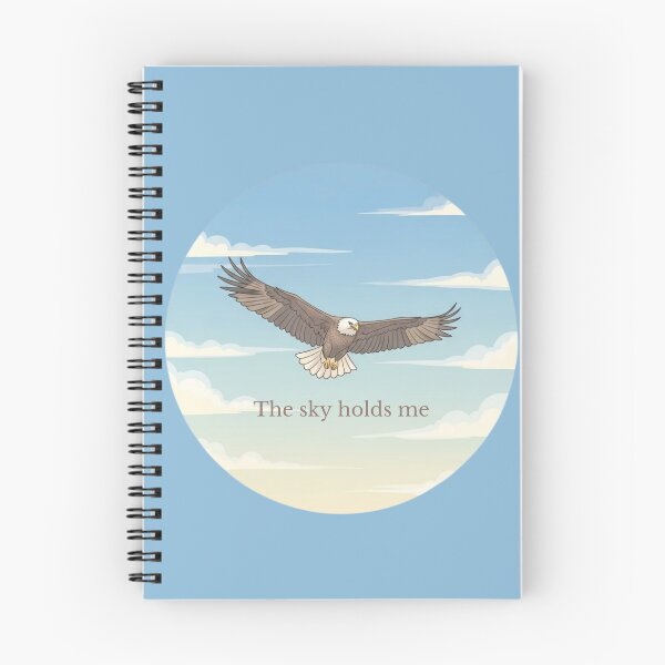 Item preview, Flying Eagle in the Sky – Inspirational Illustration “The Sky Holds Me” designed and sold by soletstudio.
