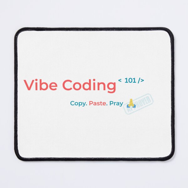 Item preview, Vibe Coding 101 – Copy.Paste.Pray | Minimal Programmer Humor Design designed and sold by AltMain.