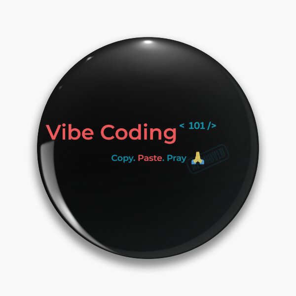 Item preview, Vibe Coding 101 – Copy.Paste.Pray | Minimal Programmer Humor Design designed and sold by AltMain.