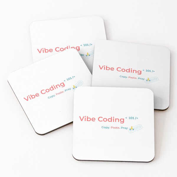 Item preview, Vibe Coding 101 – Copy.Paste.Pray | Minimal Programmer Humor Design designed and sold by AltMain.