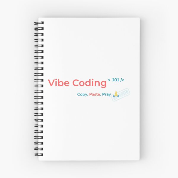 Item preview, Vibe Coding 101 – Copy.Paste.Pray | Minimal Programmer Humor Design designed and sold by AltMain.