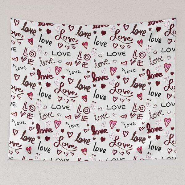 Item preview, Hand Drawn Love Script Doodle Pattern  designed and sold by Exploring Insight with Sami Brittany.