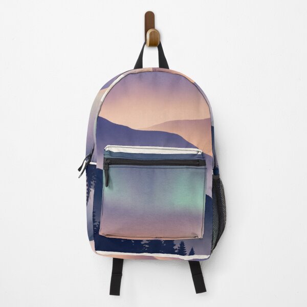 Item preview, Minimalist Gradient Mountain Moonrise Landscape Art designed and sold by KuroAtelier.