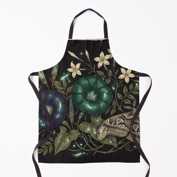 Item preview, Midnight Garden Dark Academia Floral Moth Art designed and sold by KuroAtelier.