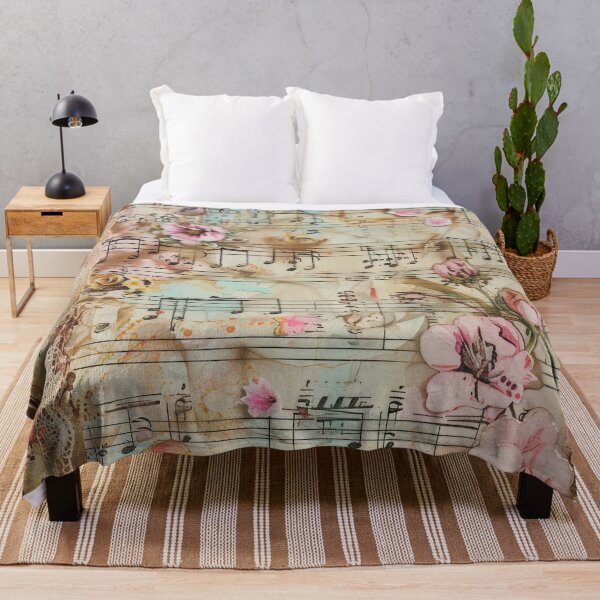 Item preview, Floral pattern. Musical notes. Retro. Vintage. designed and sold by MagelliShop.
