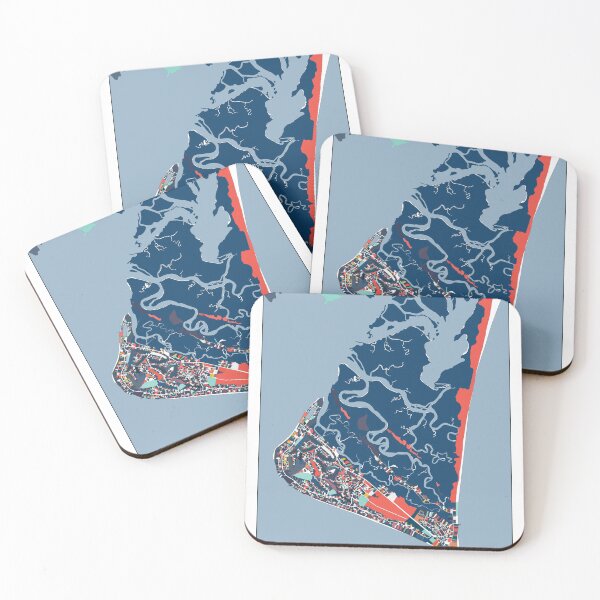 Item preview, Baldhead Island North Carolina Abstract Art designed and sold by parmarmedia.