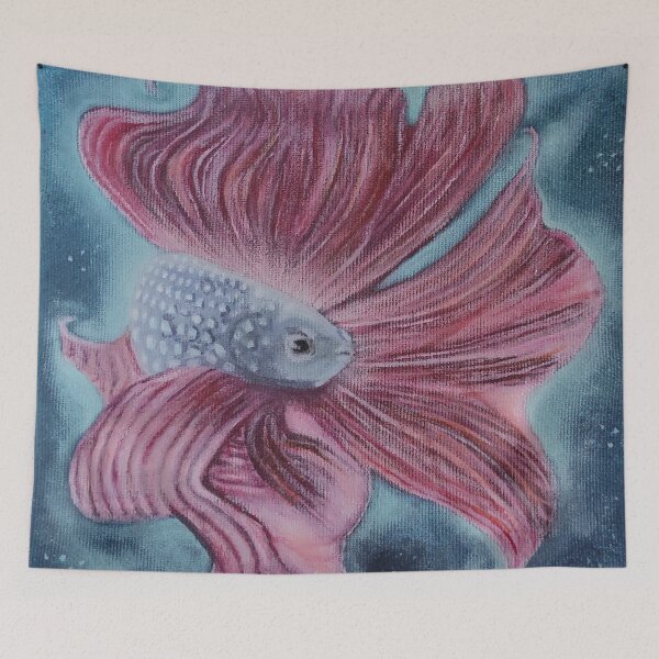 Item preview, Original hand painted artwork, majestic betta fish designed and sold by DreamingAwake1.