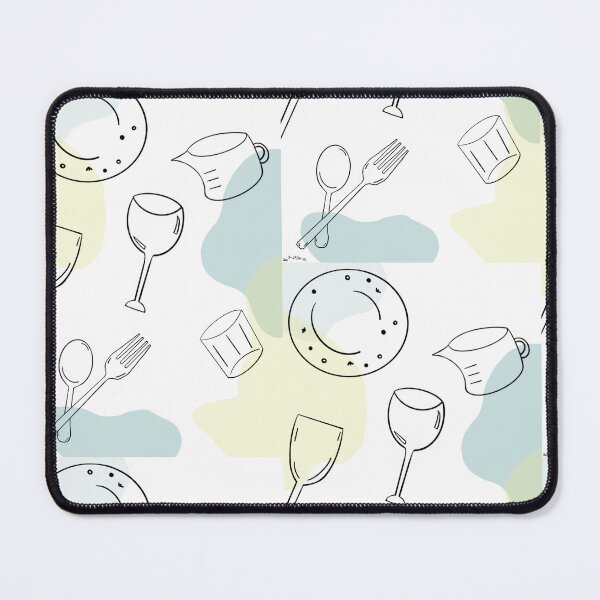 Item preview, Dishes Kitchen Illustration Yellow Blue Green Kitchen Stickers Prints Posters Wall Art Magnet Home Coffee Cup Decoration TShirt Stationary Notebook Magnet Hat Kitchen Work School Office Redbubble Shop designed and sold by Saritas Boutique Shop.