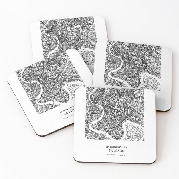 Item preview, Bangkok Thailand poster map2 designed and sold by DopamineDr0p.