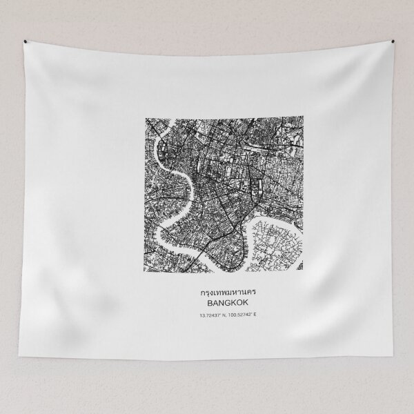 Item preview, Bangkok Thailand poster map2 designed and sold by DopamineDr0p.