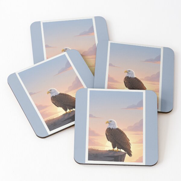 Item preview, Bald Eagle at Sunset – Majestic Wildlife Illustration designed and sold by soletstudio.