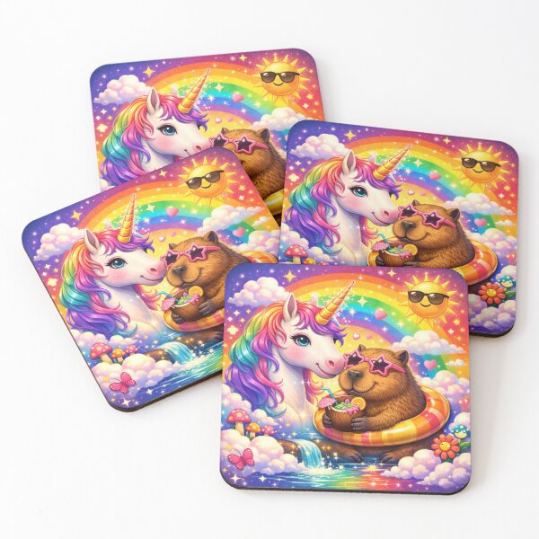 Item preview, Unicorn and capibara, funny Cure picture designed and sold by handlostrefa.