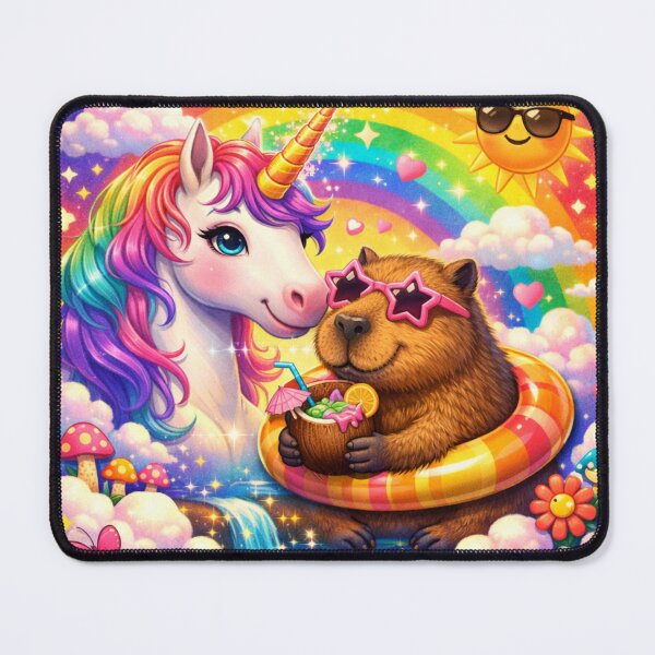 Item preview, Unicorn and capibara, funny Cure picture designed and sold by handlostrefa.