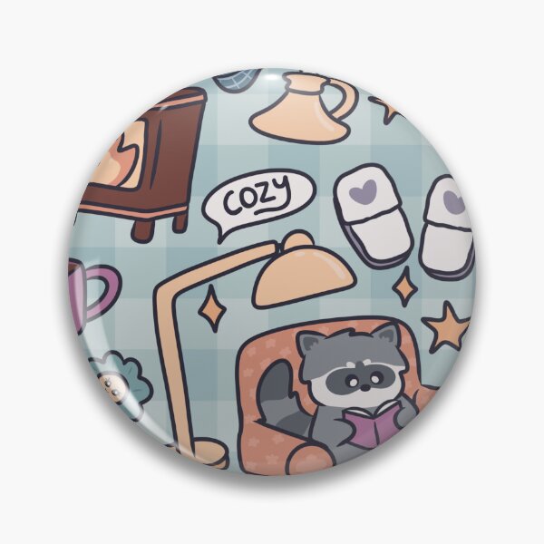 Item preview, cozy raccoon kawaii animal  designed and sold by kaybowzie.
