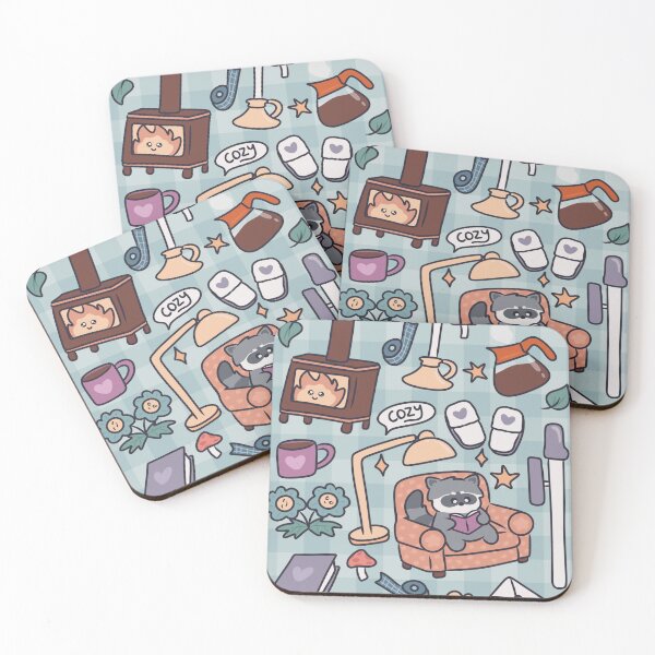 Item preview, cozy raccoon kawaii animal  designed and sold by kaybowzie.