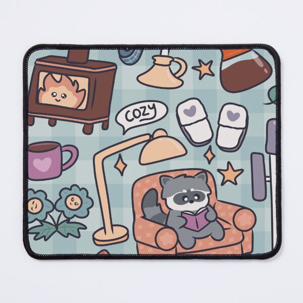 Item preview, cozy raccoon kawaii animal  designed and sold by kaybowzie.