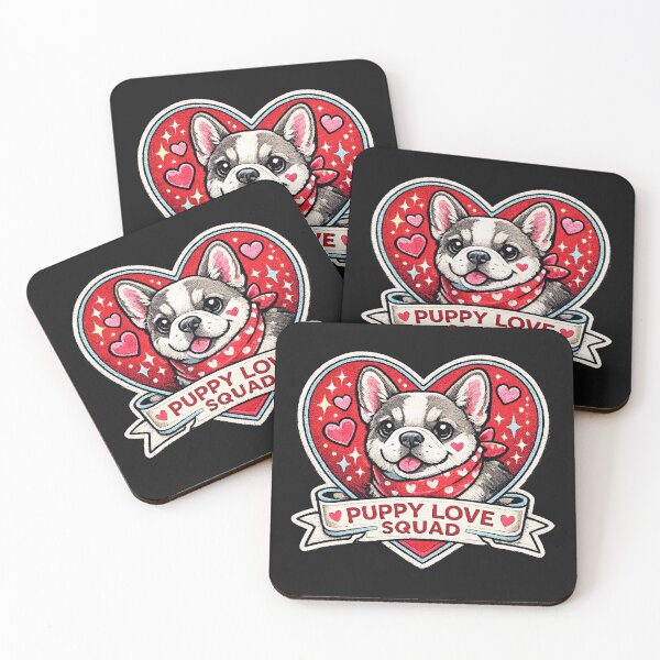 Item preview, Puppy Love Squad French Bulldog Patch designed and sold by KylianStoreMx.