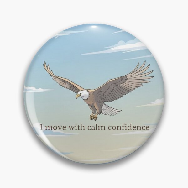 Item preview, Eagle Flying with Calm Confidence – Inspirational Nature Illustration designed and sold by soletstudio.