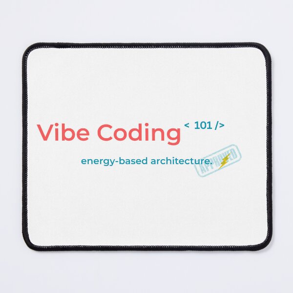 Item preview, Vibe Coding 101 – energy-based architecture | Minimal Programmer Humor Design designed and sold by AltMain.