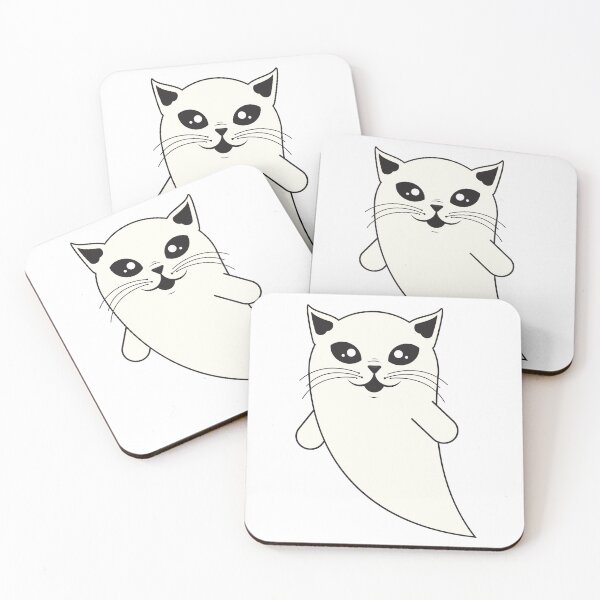 Item preview, Spooky Cute Ghost Cat designed and sold by Captain Creative.
