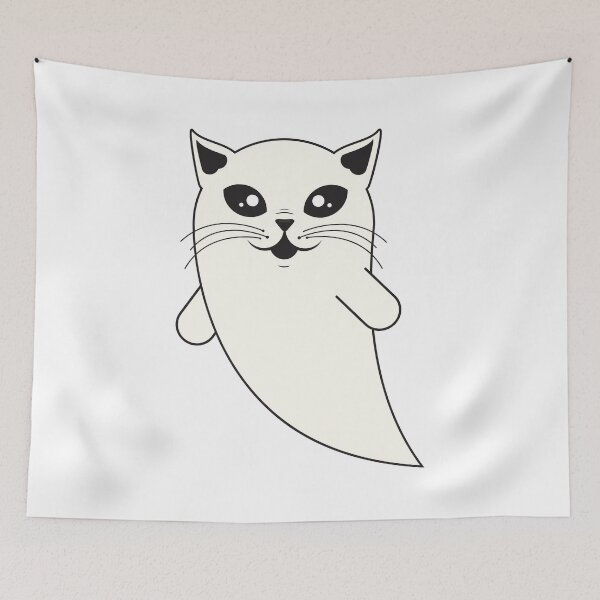 Item preview, Spooky Cute Ghost Cat designed and sold by Captain Creative.