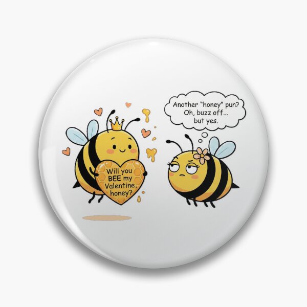 Item preview, Funny Bee Valentine - Buzz Off Honey Pun Sarcasm designed and sold by KERK Art and Design.
