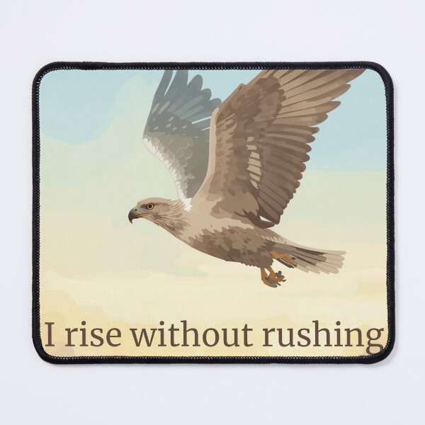 Item preview, I Rise Without Rushing – Inspirational Eagle Illustration, Calm Strength & Freedom Art designed and sold by soletstudio.