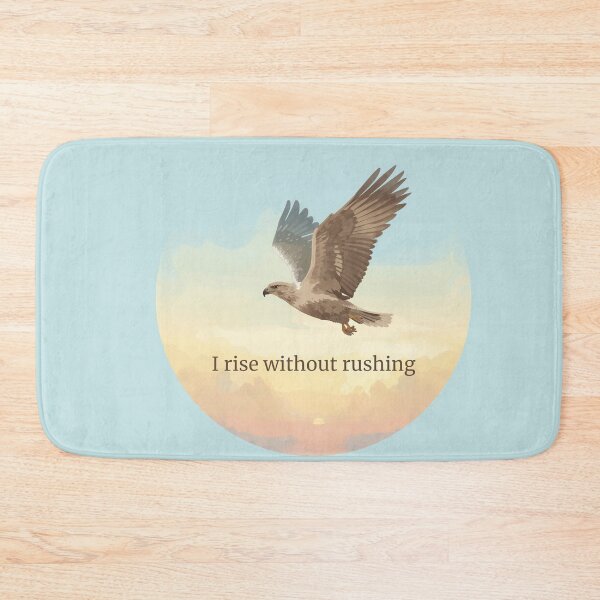 Item preview, I Rise Without Rushing – Inspirational Eagle Illustration, Calm Strength & Freedom Art designed and sold by soletstudio.