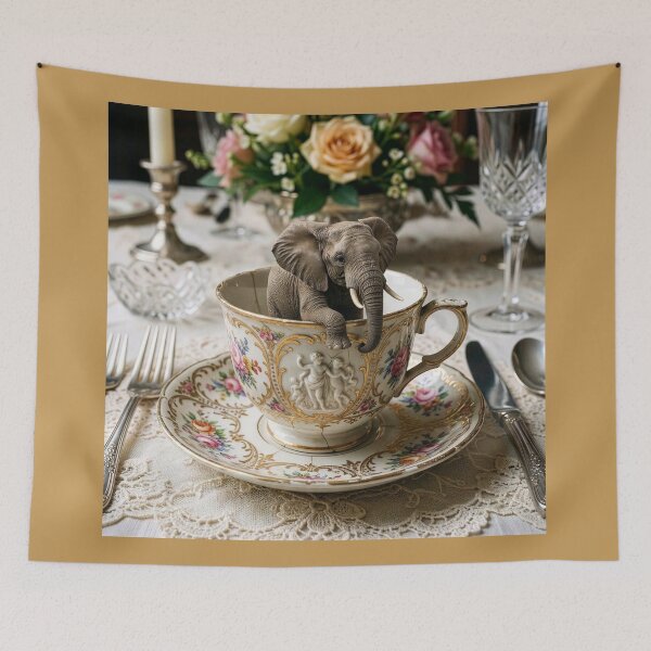 Item preview, Elephant in a Tea Cup designed and sold by Tridentulus.