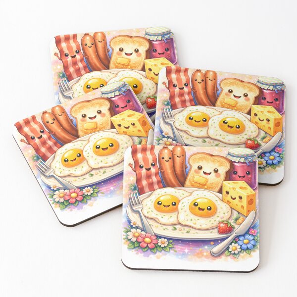 Item preview, Kawaii breakfast, cute food, tasty cartoon designed and sold by handlostrefa.