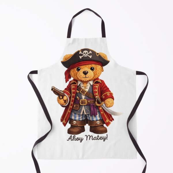 Item preview, Cute Pirate Captain Teddy Bear with Sword and Pistol - Kids Adventure Art ?‍☠️ designed and sold by CuteBear87.