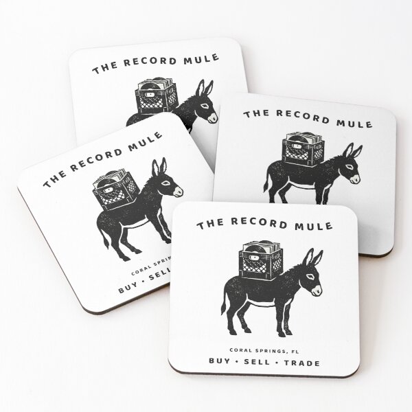 Item preview, The Record Mule Vintage Record Store T-Shirt Design designed and sold by Klevertee.