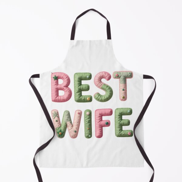 Item preview, BEST WIFE - IN PINK & GREEN FAUX LETTERING  designed and sold by AlexOBrienArt.