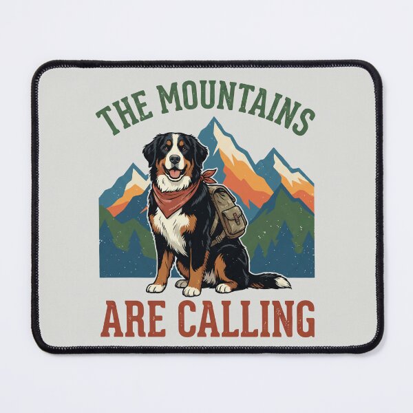 Item preview, The Mountains Are Calling - Hiking Dog designed and sold by DigitalGlade.
