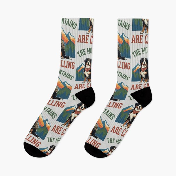 Item preview, The Mountains Are Calling - Hiking Dog designed and sold by DigitalGlade.