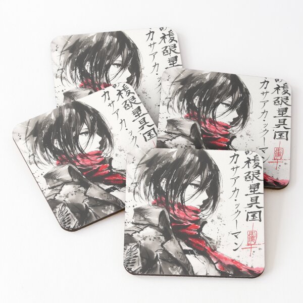 Item preview,  Mikasa Red Scarf Sumi-e  designed and sold by AnimeArsenalPrints.