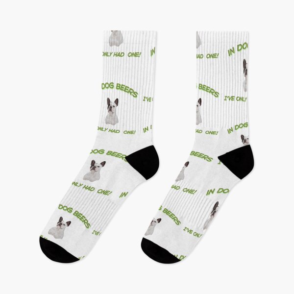 Item preview, "In Dog Beers, I've Only Had One" French Bulldog Design Funny Dog Design designed and sold by PegLeg-Montys.