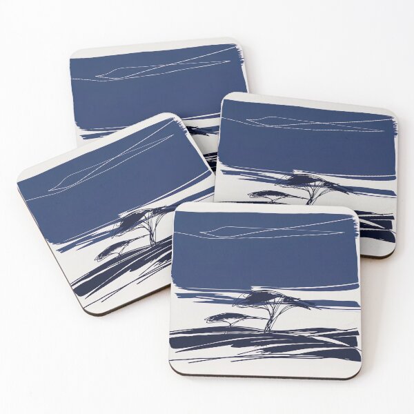 Item preview, Botswana landscape - Blue Abstract Art designed and sold by shadow-bloom.