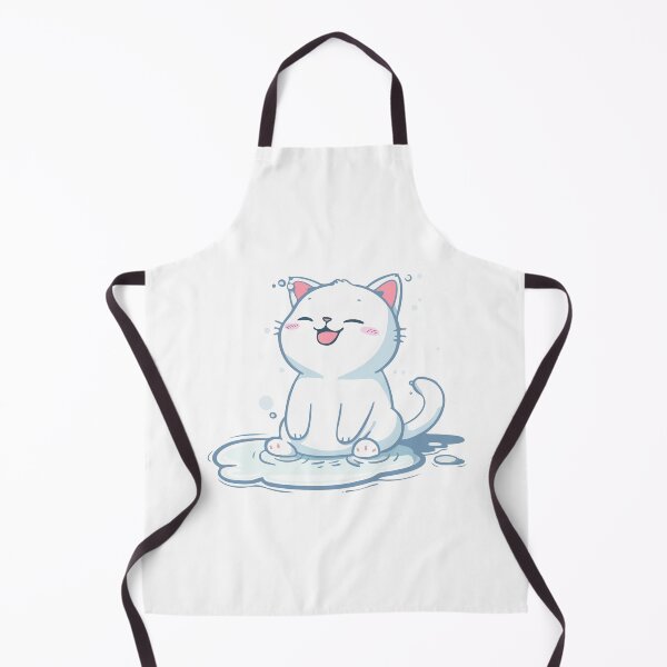 Item preview, Kawaii cat in a puddle of milk designed and sold by Bubble Cats.