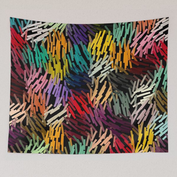 Item preview, Chaotic Multi Color Brushstrokes – Abstract Mosaic Pattern designed and sold by v1per4ever.