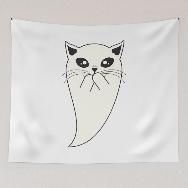 Item preview, Spooky Cute Ghost Cat designed and sold by Captain Creative.