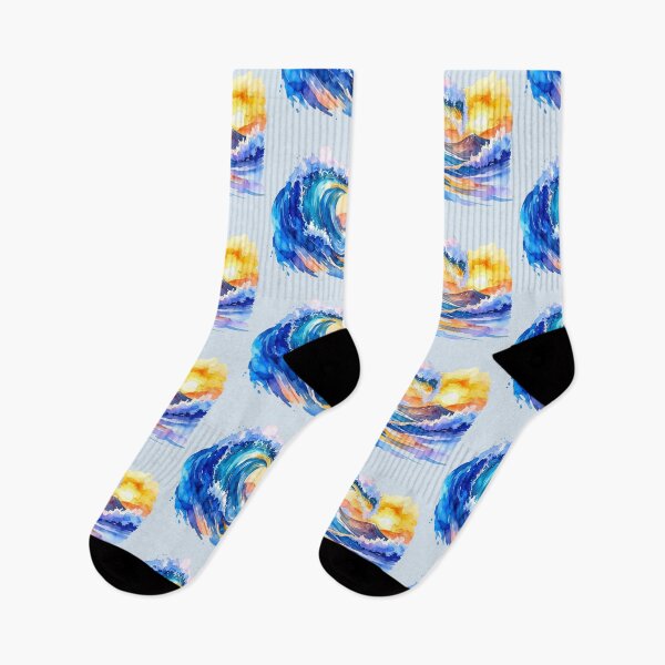 Item preview, Dance of the wave at dawn, wave in watercolor designed and sold by LiskoDesign.