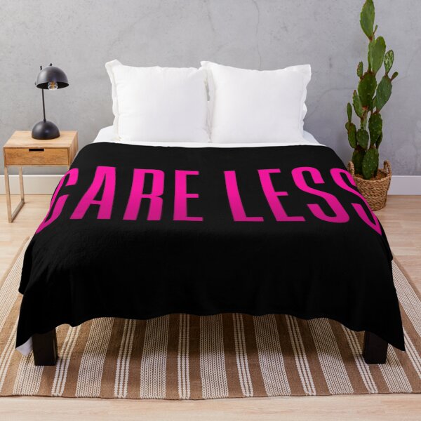 Item preview, Care Less, Pink Condensed Typography designed and sold by Memes N Lore .