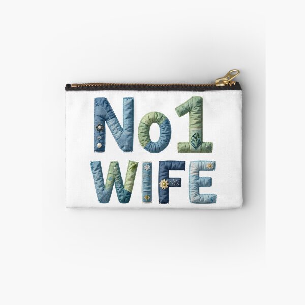 Item preview, No1 WIFE - IN BLUE & GREEN FAUX LETTERING  designed and sold by AlexOBrienArt.