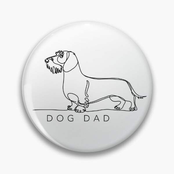 Item preview, DOG DAD Wirehaired Dachshund - Minimalist Line Art Gift designed and sold by iPrintPaws.