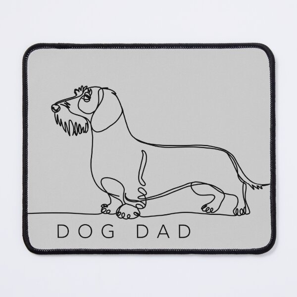 Item preview, DOG DAD Wirehaired Dachshund - Minimalist Line Art Gift designed and sold by iPrintPaws.