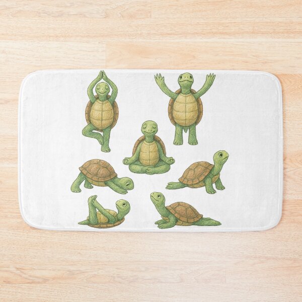 Item preview, Whimsical Yoga Turtle Positions Stretching Meditation designed and sold by TeeARTHY.