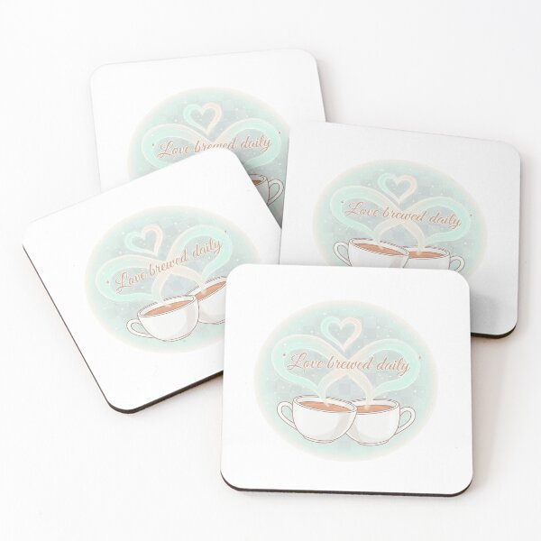Item preview, Love Brewed Daily Romantic Coffee Cups designed and sold by MIArt Studio.