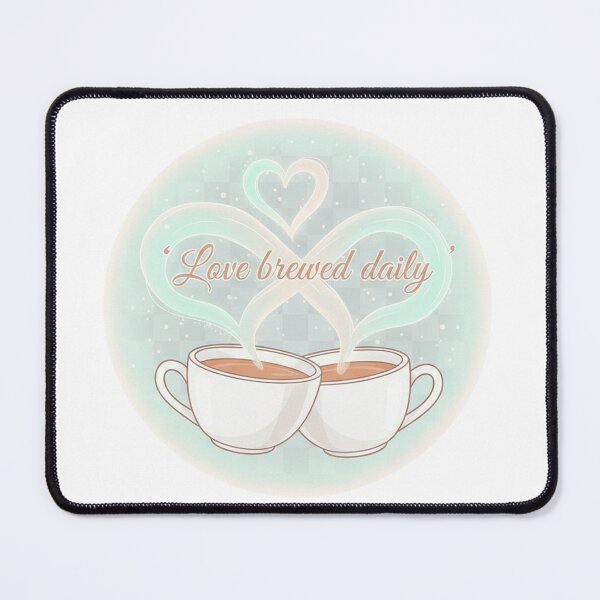 Item preview, Love Brewed Daily Romantic Coffee Cups designed and sold by MIArt Studio.